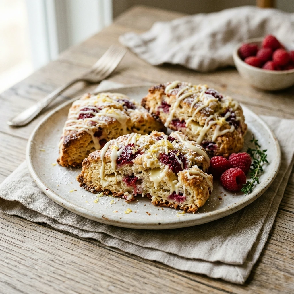 Raspberry White Chocolate Scones
