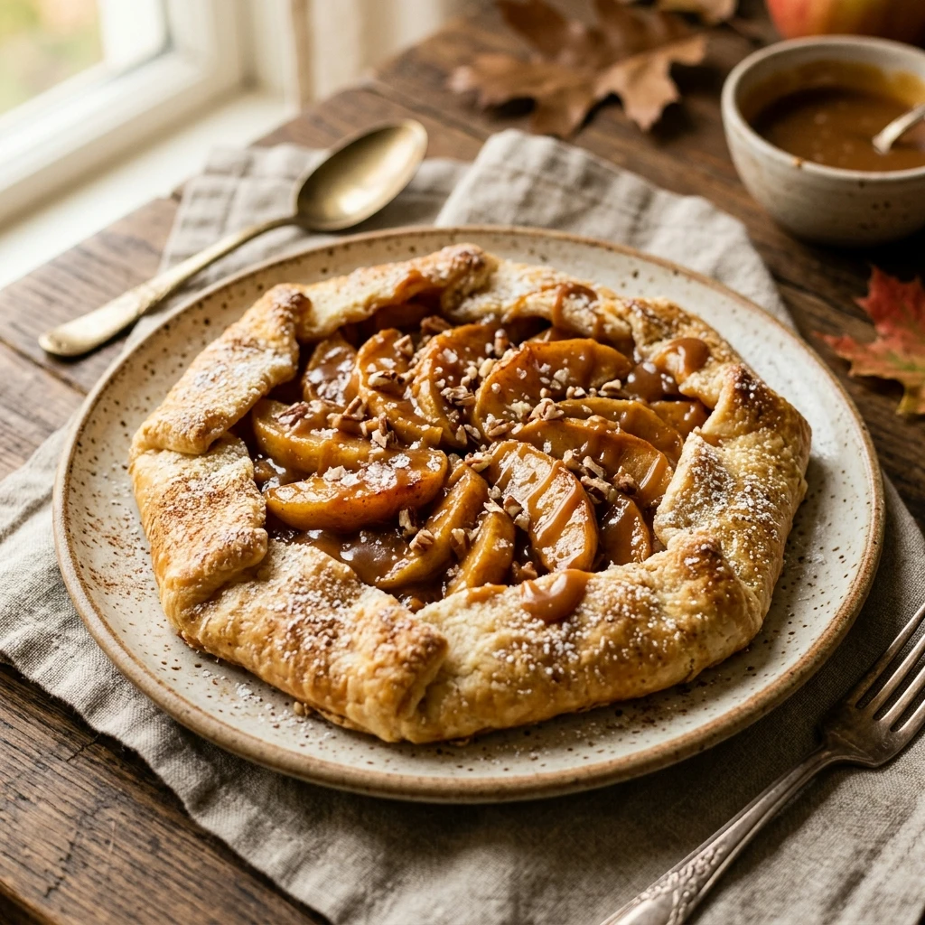 Salted Caramel Apple Galette Fall Recipe