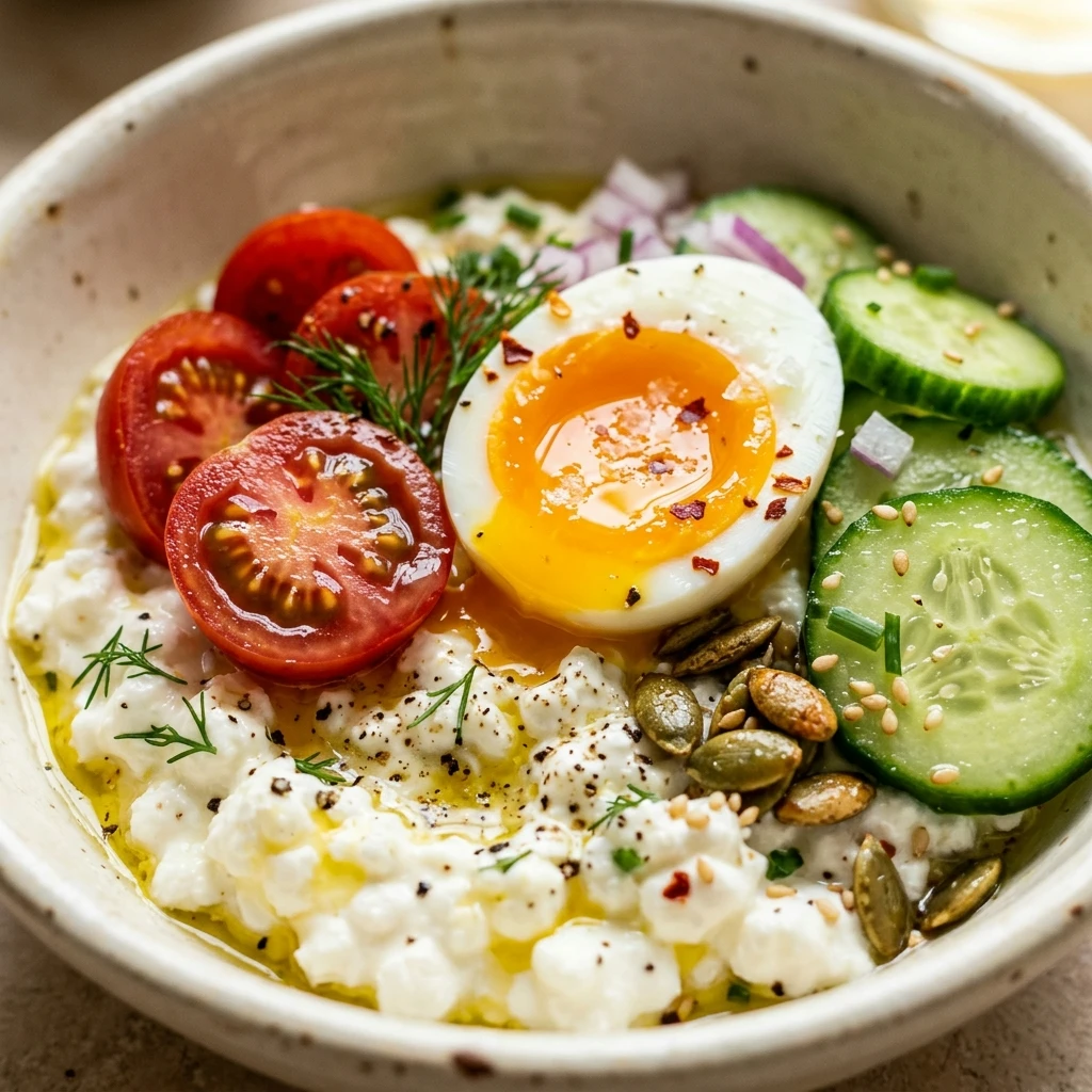 Savory Cottage Cheese And Veggie Breakfast Bowl Recipe