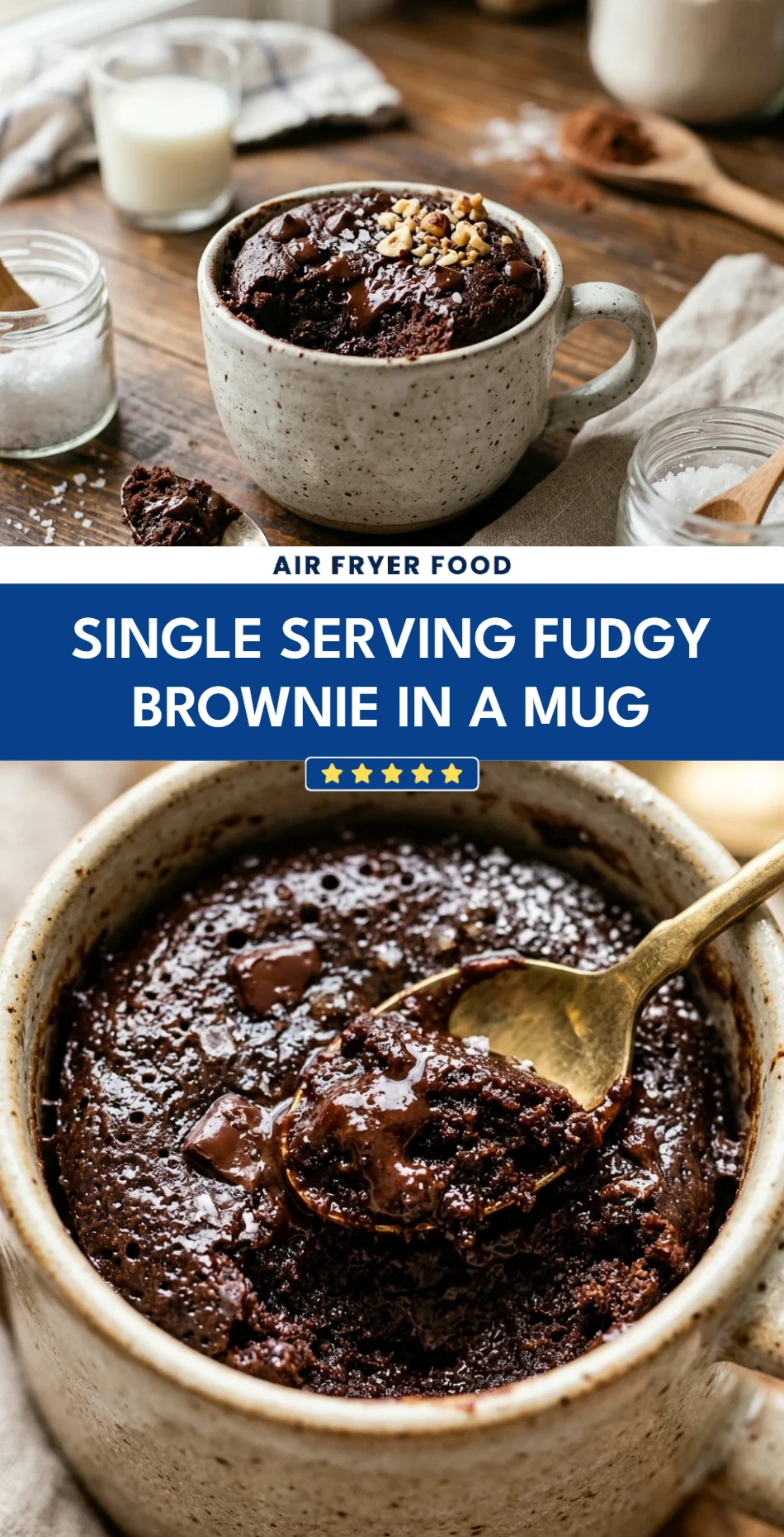 Single Serving Fudgy Brownie in a Mug