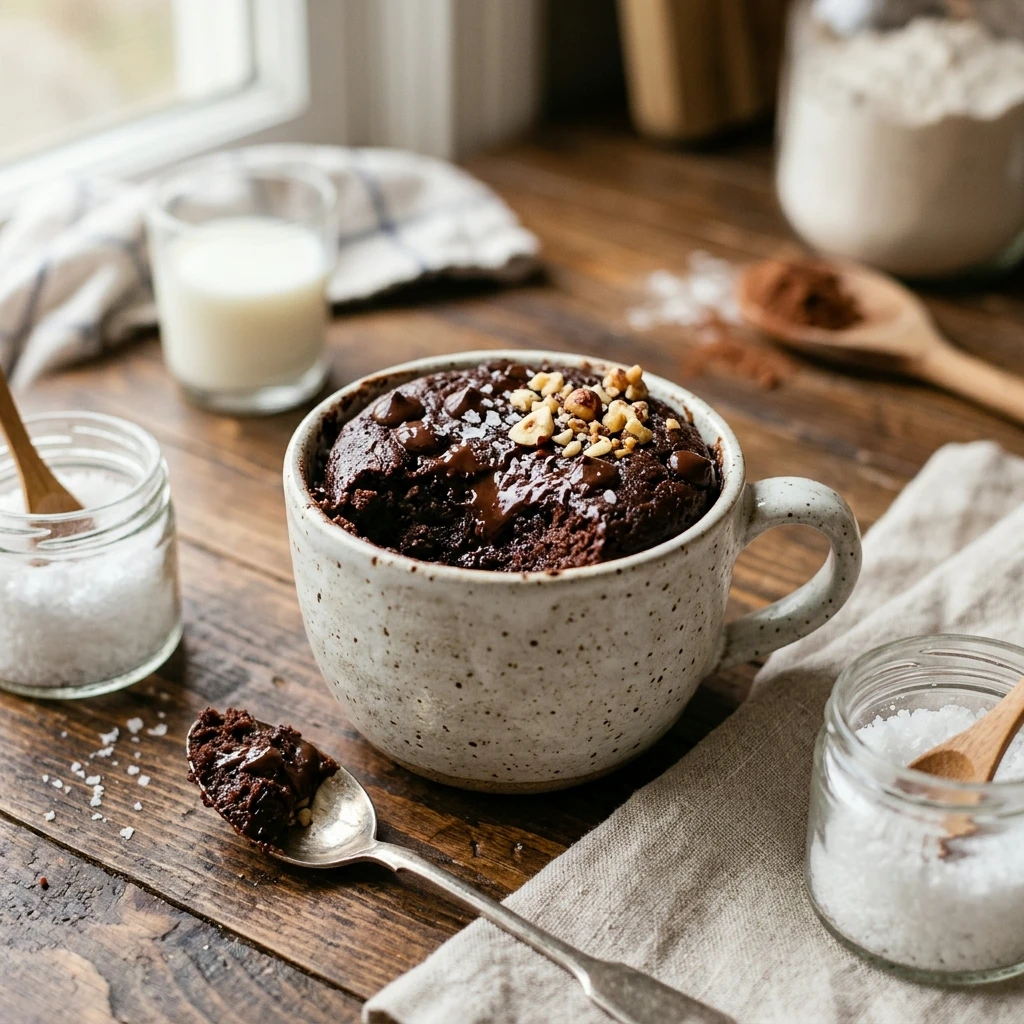 Single Serving Fudgy Brownie in a Mug