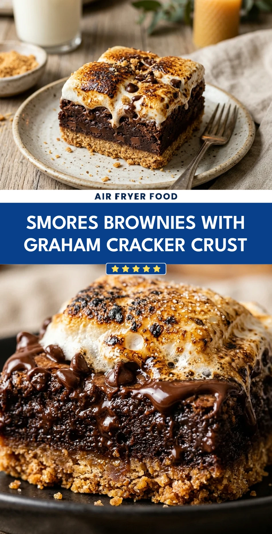 Smores Brownies with Graham Cracker Crust