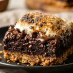 Smores Brownies with Graham Cracker Crust