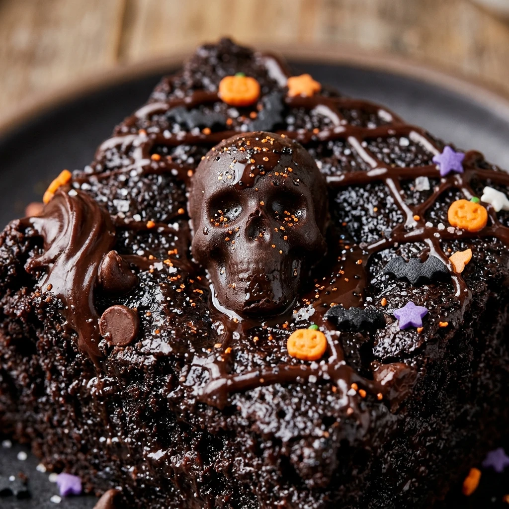 Spooky Black Velvet Brownies Halloween Dessert