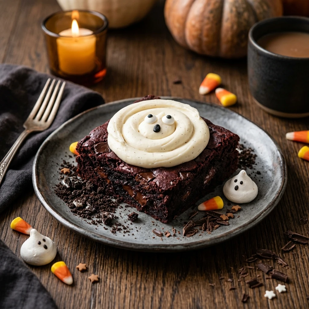 Spooky Black Velvet Brownies Halloween Dessert