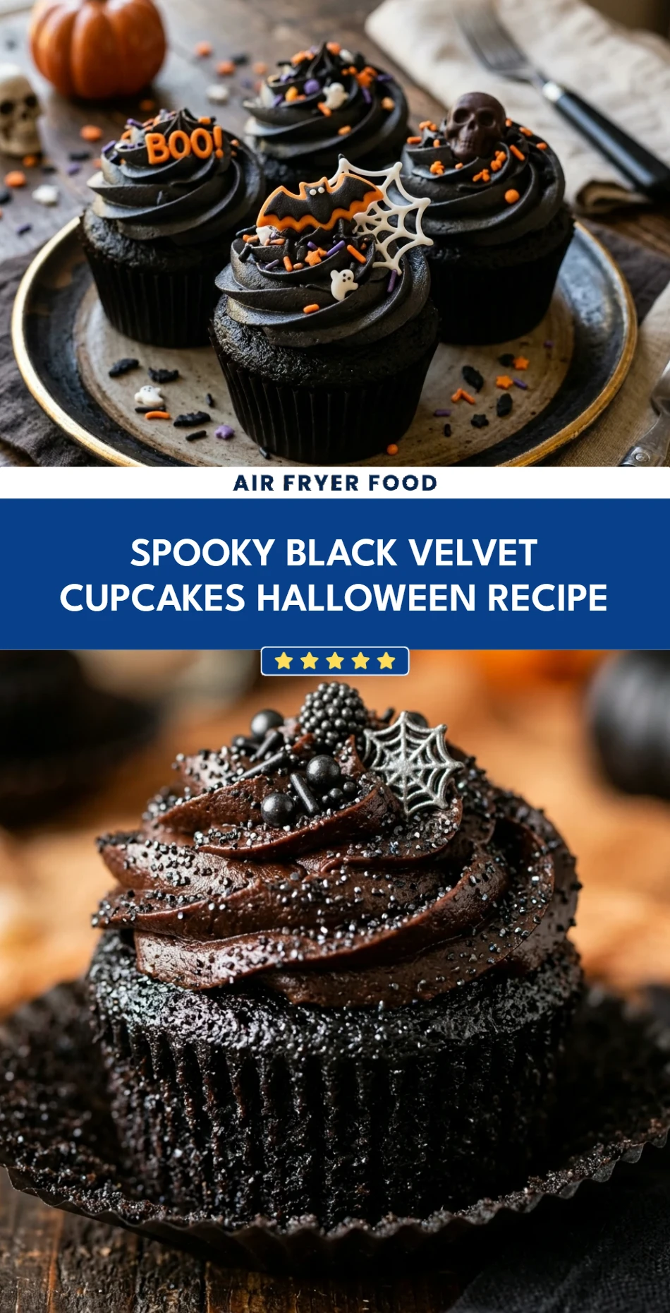 Spooky Black Velvet Cupcakes Halloween Recipe