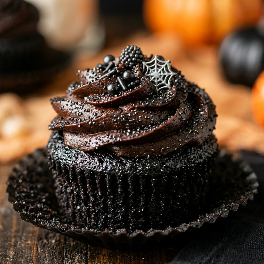 Spooky Black Velvet Cupcakes Halloween Recipe