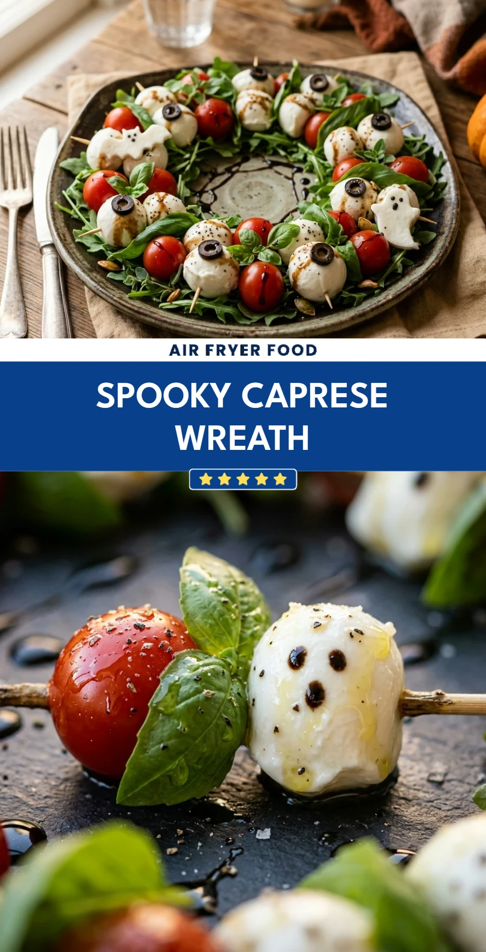 Spooky Caprese Wreath
