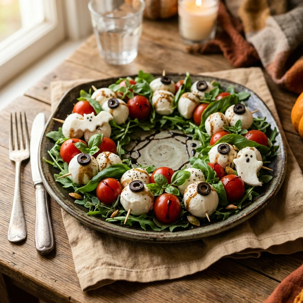 Spooky Caprese Wreath
