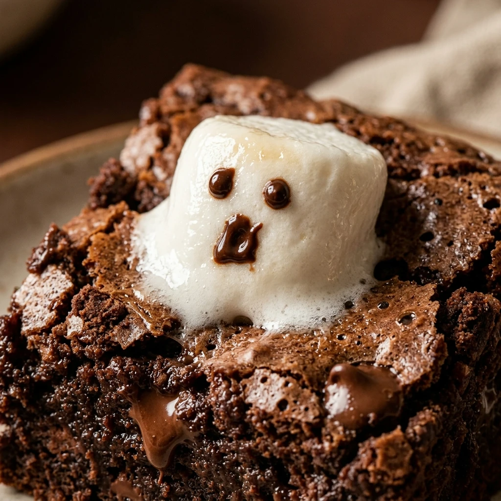 Spooky Ghost Brownies With Marshmallow Recipe