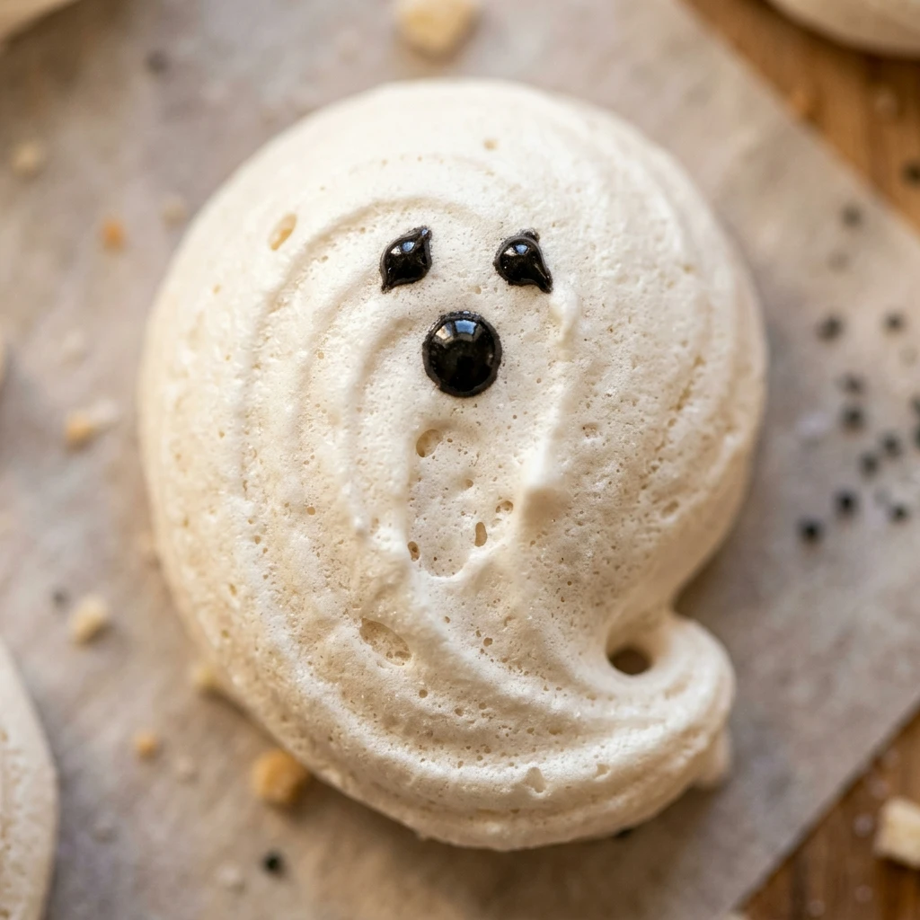 Spooky Ghost Meringue Cookies Halloween Recipe