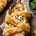 Spooky Mummy Jalapeno Poppers Halloween Snack