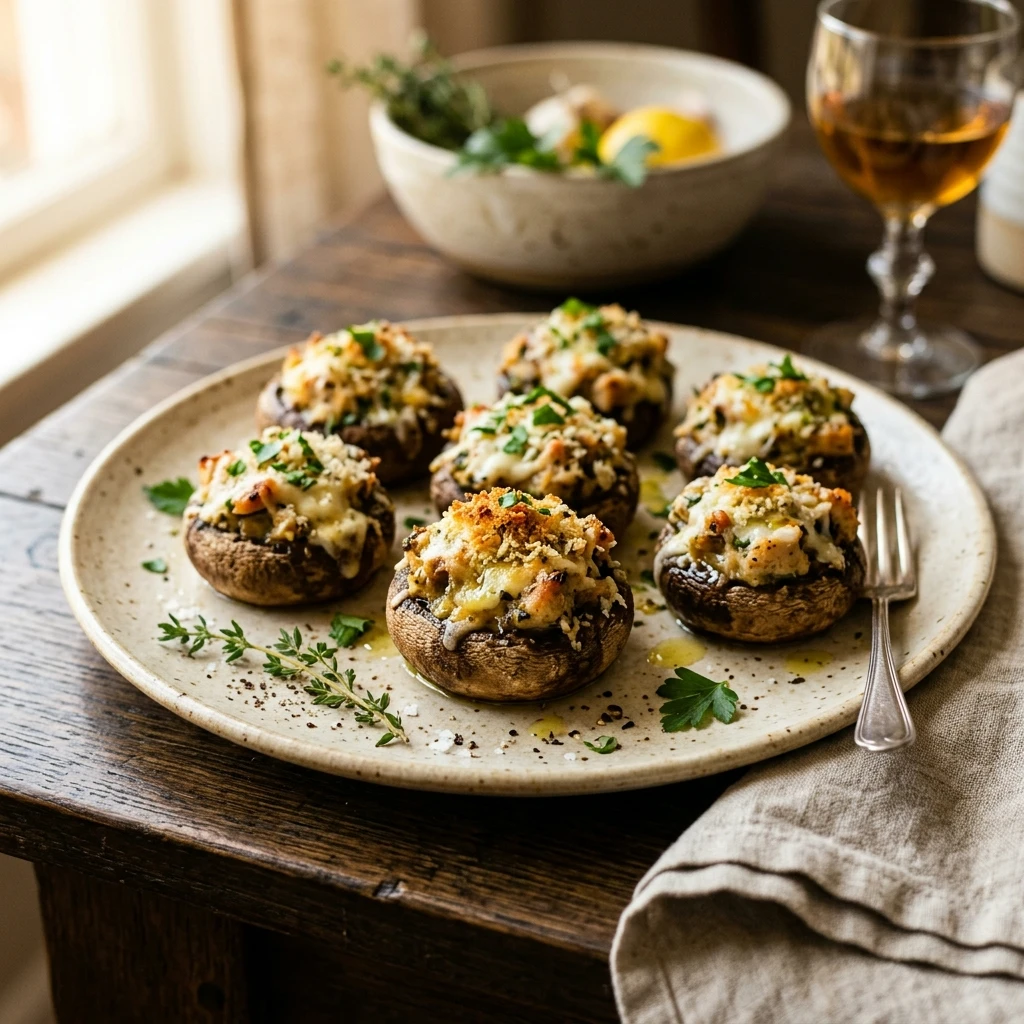 Stuffed Mushrooms With Chicken