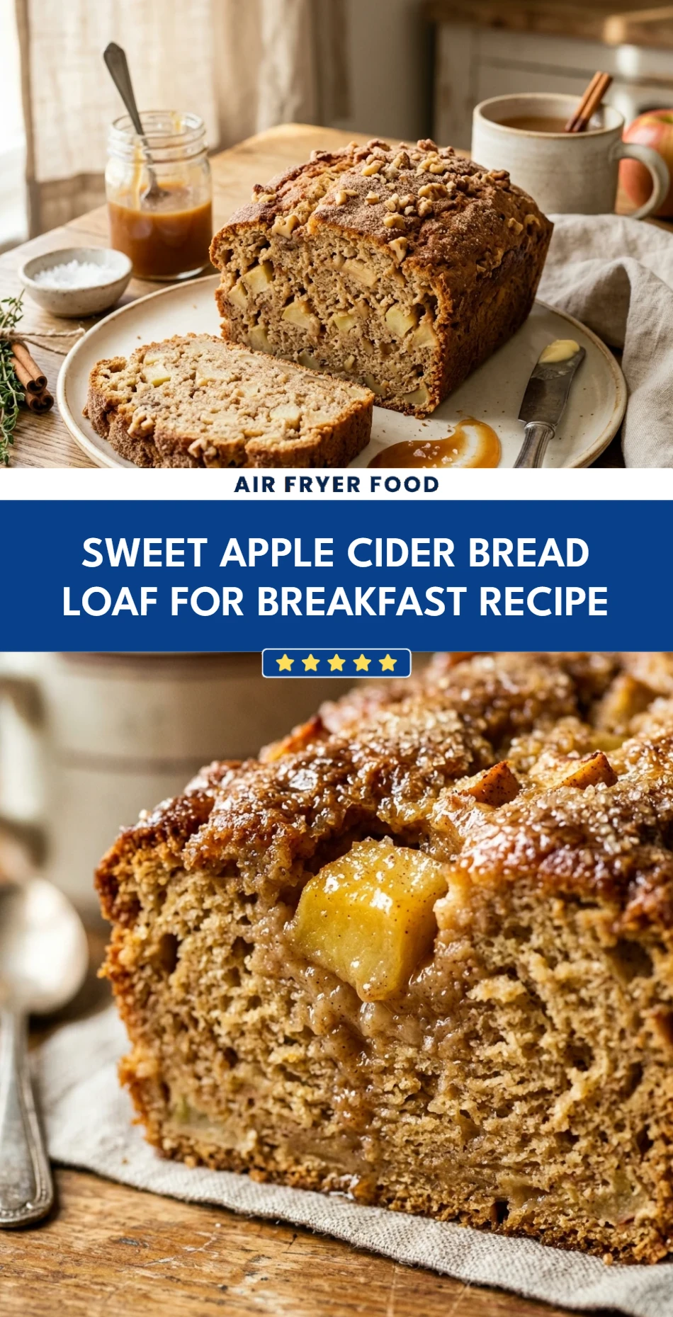 Sweet Apple Cider Bread Loaf For Breakfast Recipe