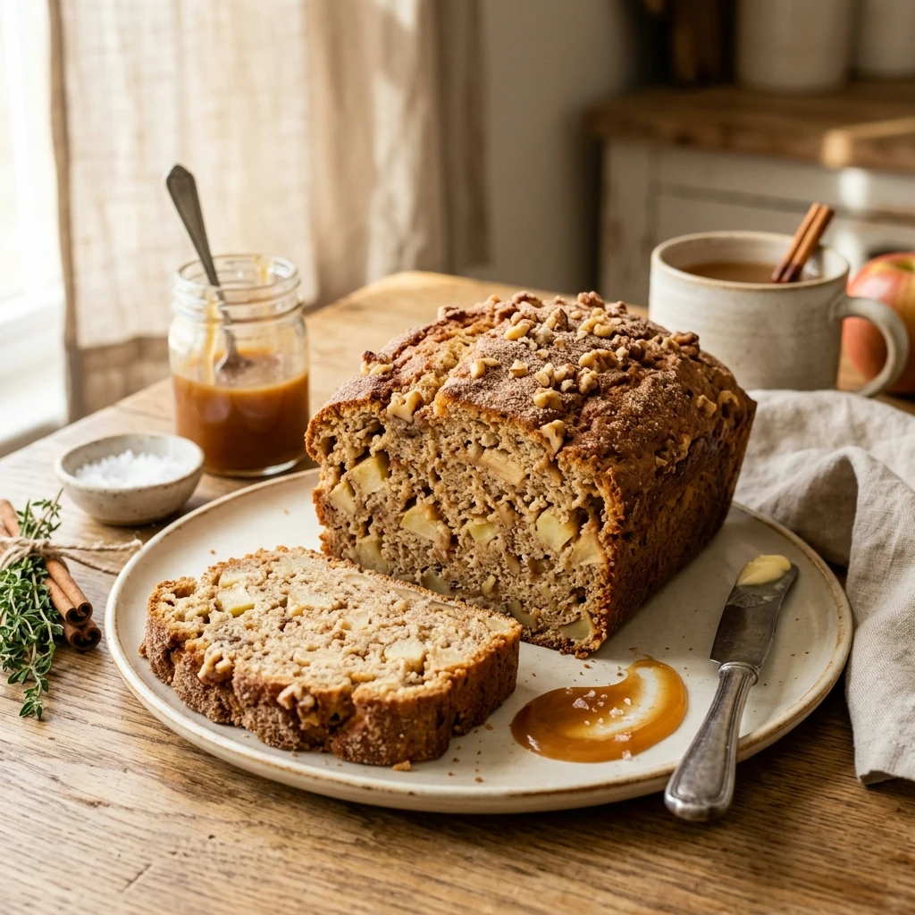 Sweet Apple Cider Bread Loaf For Breakfast Recipe