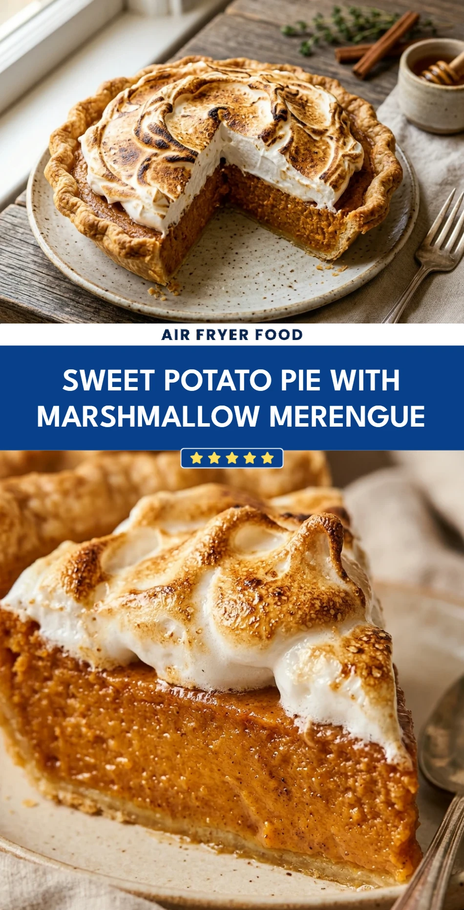 Sweet Potato Pie with Marshmallow Merengue