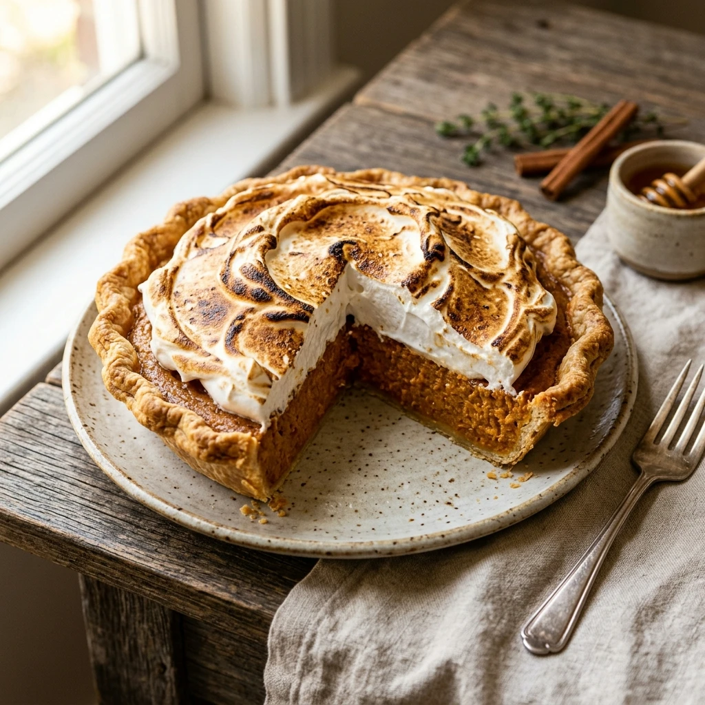 Sweet Potato Pie with Marshmallow Merengue