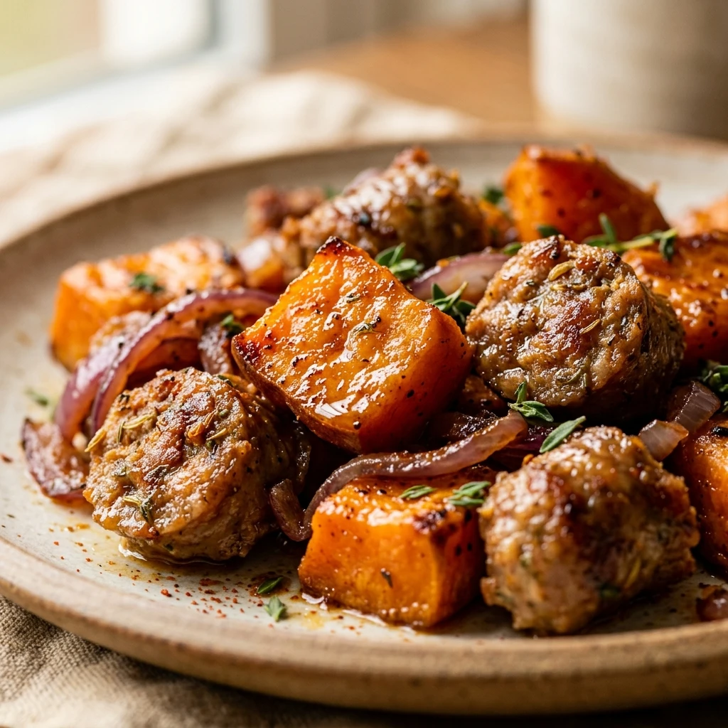 Sweet Potato Sausage Breakfast Hash Fall