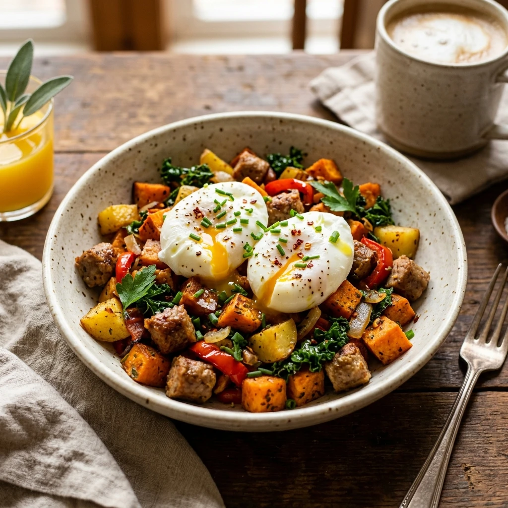 Sweet Potato Sausage Breakfast Hash Fall