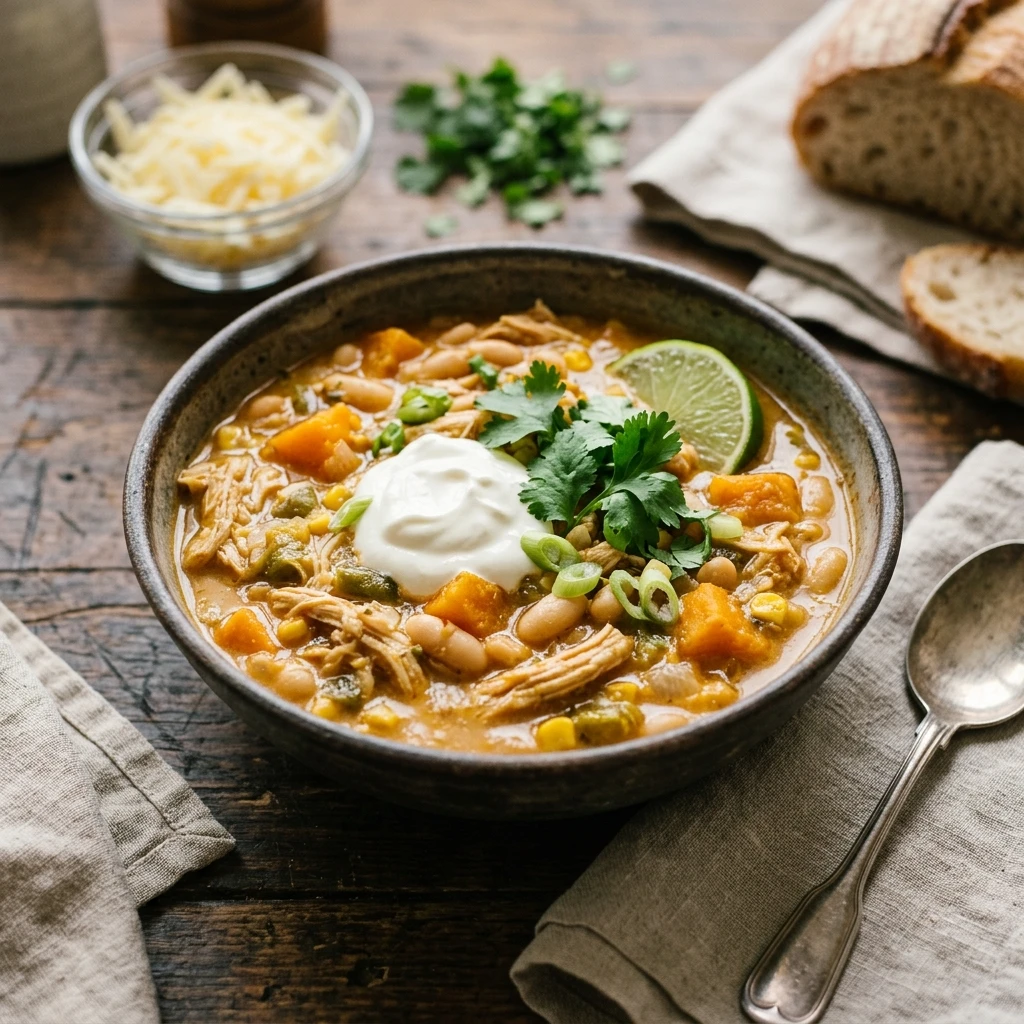 White Chicken Chili With Pumpkin