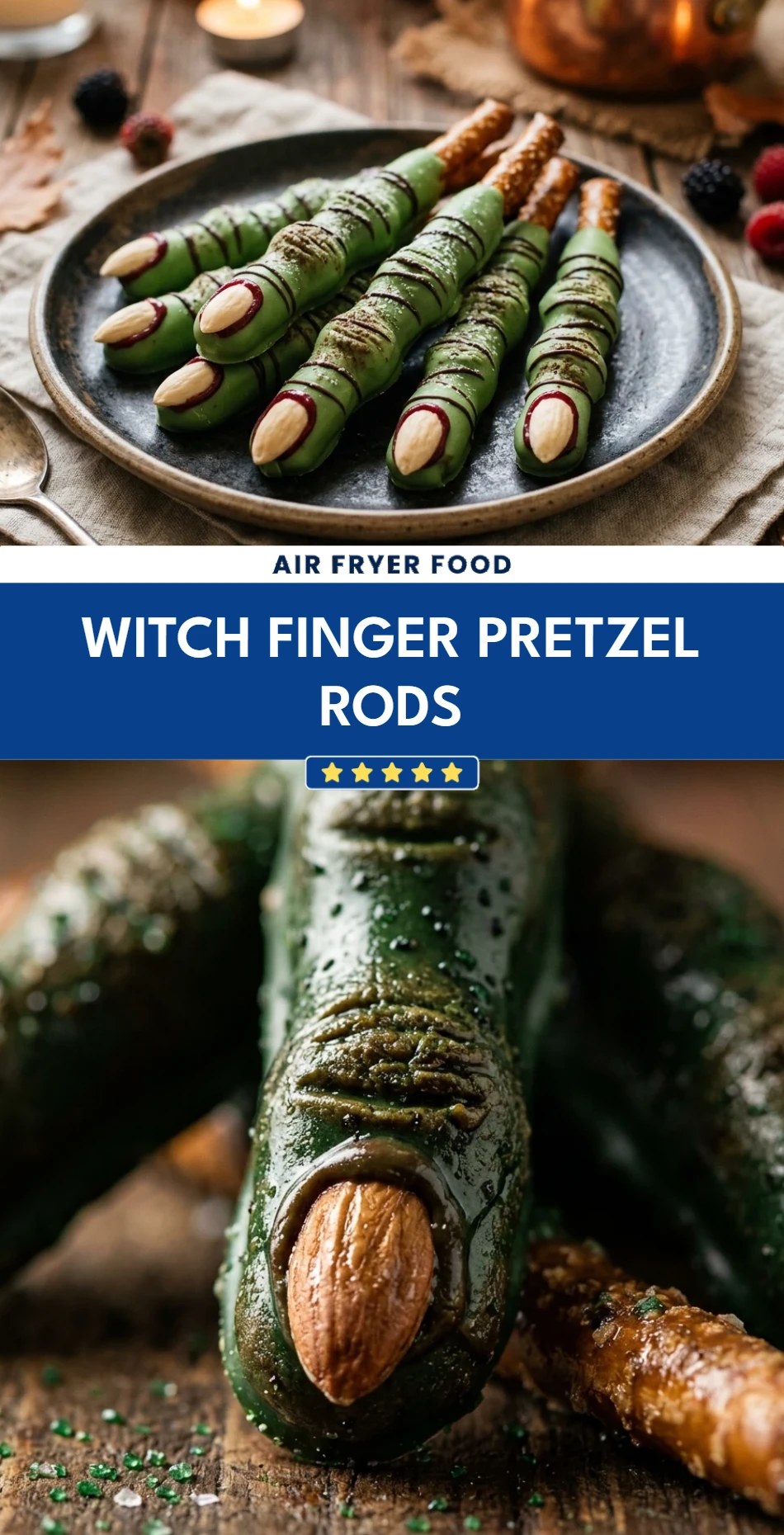 Witch Finger Pretzel Rods