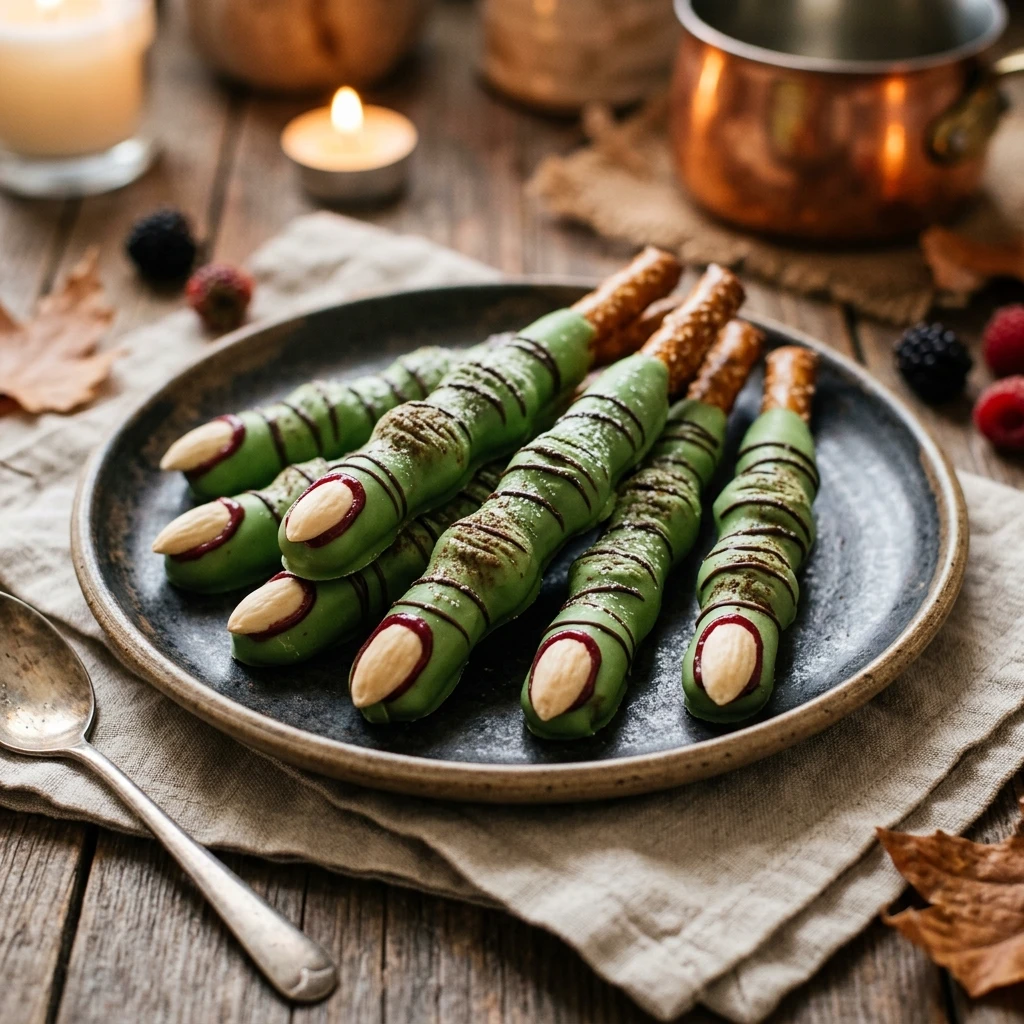 Witch Finger Pretzel Rods