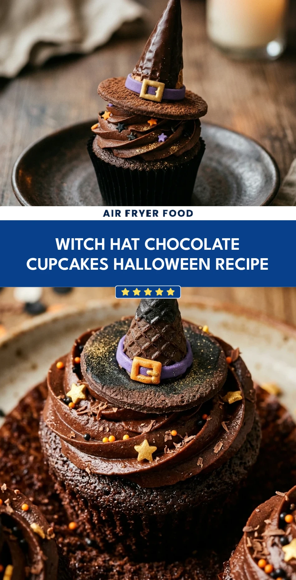 Witch Hat Chocolate Cupcakes Halloween Recipe