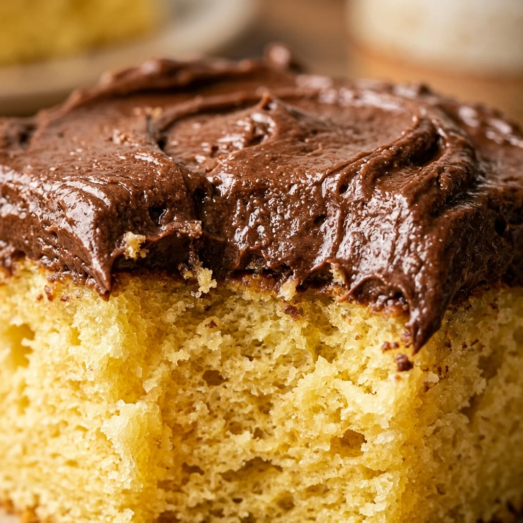Yellow Sheet Cake with Chocolate Buttercream